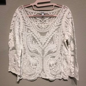 Sheer detailed Express blouse